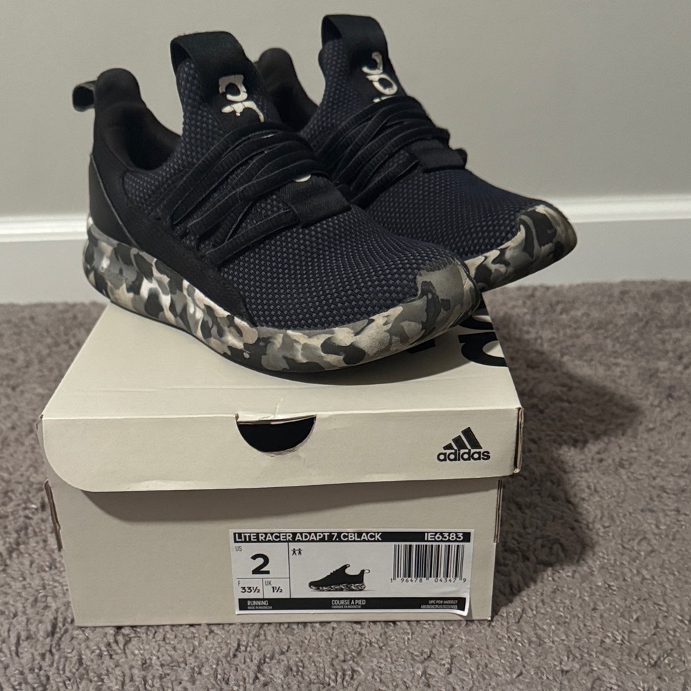 Adidas Lite Racer Adapt Black Camo Sneakers